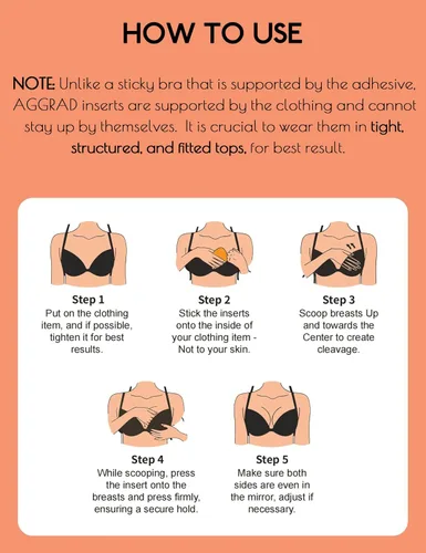 Vista 6 de Almohadillas de Sujetador Adhesivas de Doble Cara Insertos Volumen Ultra Instantáneo Push Up Sujetador Adhesivo para Mujeres Trajes de Baño Bikinis