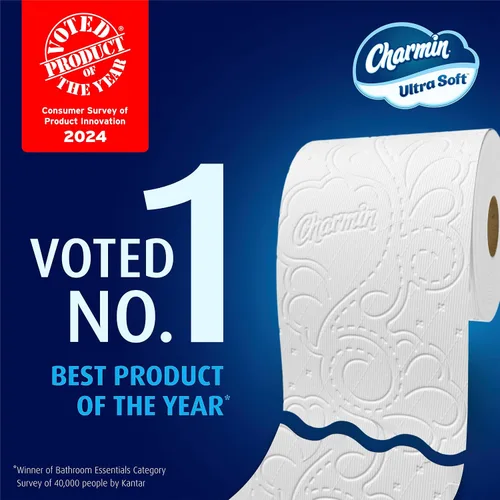 Vista 6 de Charmin Papel higiénico ultra suave, 18 rollos Mega XL = 108 rollos regulares
