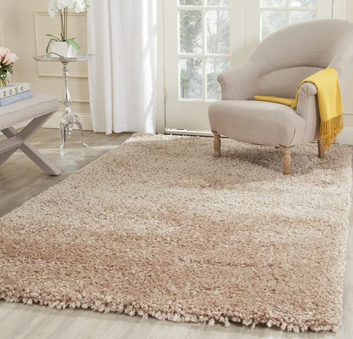 Vista 13 de SAFAVIEH Popcorn Shag Collection - Alfombra decorativa, 2 x 3 pies, beige, hecha a mano, 1.8 pulgadas de grosor, ideal para zonas de alto tráfico