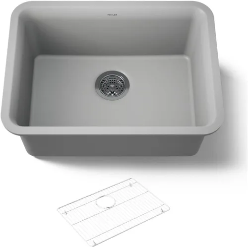 Vista 52 de Kohler K-8223-CM5 Cairn - Grifos para fregadero de cocina, color beige mate