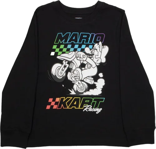 Vista 5 de Nintendo Super Mario Kart Race - Camiseta de manga larga para niños, paquete de 3 unidades para niños y niños pequeños