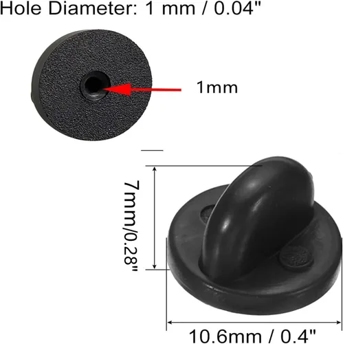 Vista 2 de 50 piezas de pines de goma de PVC, parte trasera de seguridad para broche de corbata, sombrero, insignia, parte trasera de pasador de solapa de goma