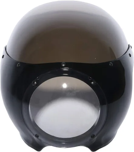 Vista 3 de Green-L Black Cafe Racer 5 3/4 "Faro delantero carenado parabrisas apto para Harley Sportster XL883 XL1200