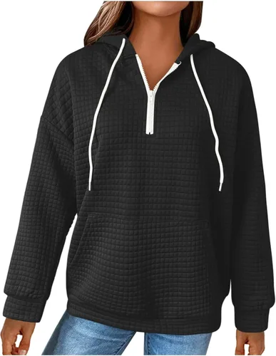 Vista 127 de SHAOBGE Sudaderas con capucha de gran tamaño para mujer, sudaderas con capucha para entrenamiento, suéteres casuales y cómodos trajes de moda