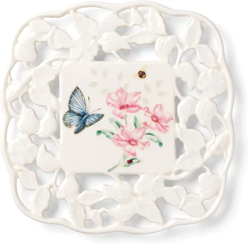 Vista 10 de Lenox Butterfly Meadow - Juego de condimentos de 7 piezas, color blanco