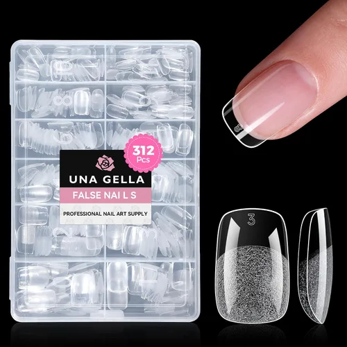 Vista 13 de UNA GELLA Pegamento de uñas de gel 6 en 1 para puntas de uñas transparentes