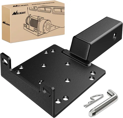Vista 11 de Nilight Placa de Montaje Universal para Cabrestante de Enganche de Remolque 10 x 4 1/2 Soporte de Cabrestante Montaje de Cabrestante Receptor