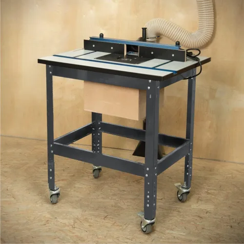 Vista 15 de POWERTEC Tablero de Mesa de Router de 24"x32" con Soporte para Herramientas, Placa de Router y Anillos de Inserción, Capacidad de 400lb Soporte