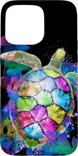Vista 31 de Rainbow Turtle Design Colorful Turtle Print Sea Turtle Shell Case for iPhone 17