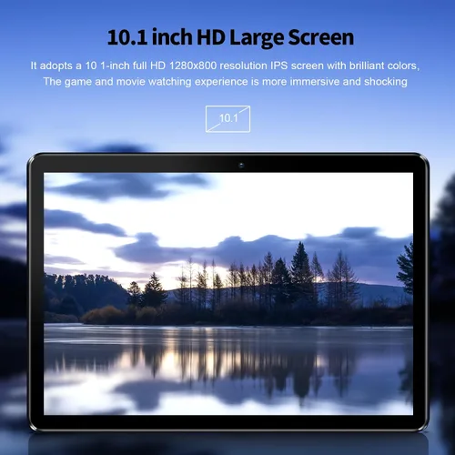 Vista 7 de PRITOM Tableta de teléfono Android 13 de 10 pulgadas con ranura SIM, 64 GB Quad Core, pantalla táctil IPS, cámara trasera de 8 MP WiFi GPS Bluetooth