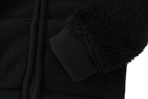 Vista 4 de AMIYAN Sudadera con capucha de forro polar con forma de orejas de oso, sudadera con capucha y cremallera para niños pequeños