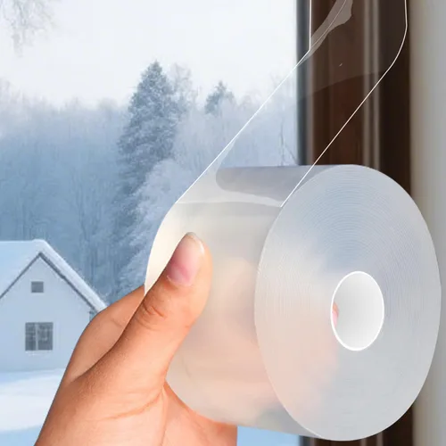 Vista 8 de Cinta de sellado para ventanas 2 pulgadas x 10 metros Aislamiento de corrientes de aire Sin residuos Adhesivo removible Impermeable Para ventanas