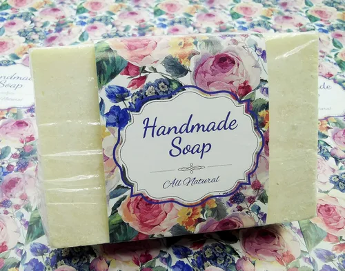 Vista 4 de Cinta de papel de envoltura para barra de jabón casera Productos hechos a mano V3 20pcs (mármol negro)