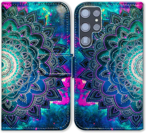 Vista 17 de Bcov Funda para Galaxy S22 Ultra, funda de piel con tapa para Samsung Galaxy S22 Ultra 5G