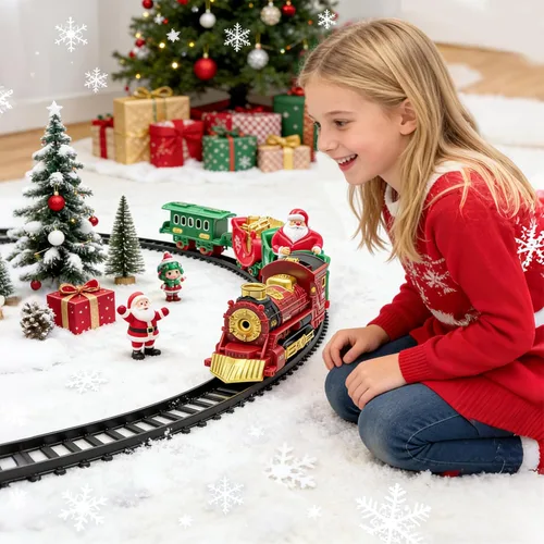 Vista 8 de Juego de trenes de Navidad Mini Trenes de Santa