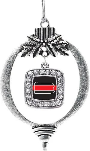 Vista 76 de Inspired Silver - Nana púrpura - Adorno de Navidad plateado - Adorno cuadrado para árbol de Navidad con circonita cúbica - Decoración colgante