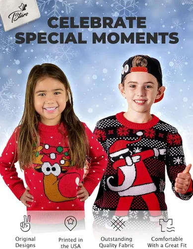 Vista 5 de Sudadera de Paw Patrol para niños pequeños, estilo feo de Navidad Chase Rubble