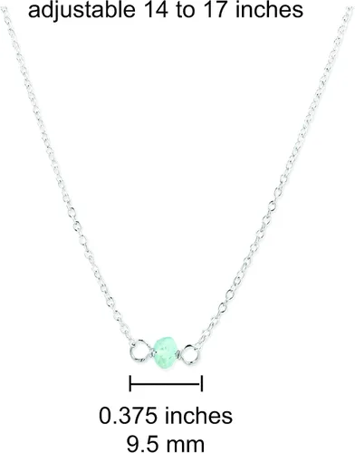 Vista 156 de Gargantilla de piedra natal – Regalo de cumpleaños, regalo para niña, mujer, amiga, hija, esposa, mamá, ella, joyas de piedras preciosas para uso