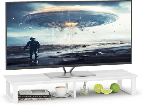 Vista 13 de aboxoo Elevador de TV de 45 pulgadas para TV de 32 a 60 pulgadas, estante elevador de TV, elevador de soporte de TV de mesa, mesa de monitor de Negro