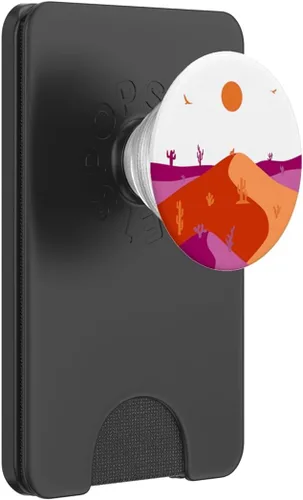 Vista 8 de Sutil bandera del orgullo lesbiano del desierto, paisaje lesbiano, orgullo PopSockets intercambiables PopGrip