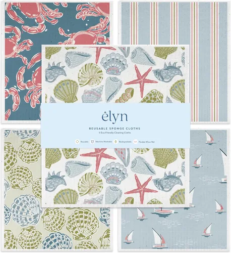 Vista 8 de ELYN Paños de cocina suecos, paños de esponja reutilizables y lavables, toallas de papel absorbentes para limpieza de cocina, platos, encimeras
