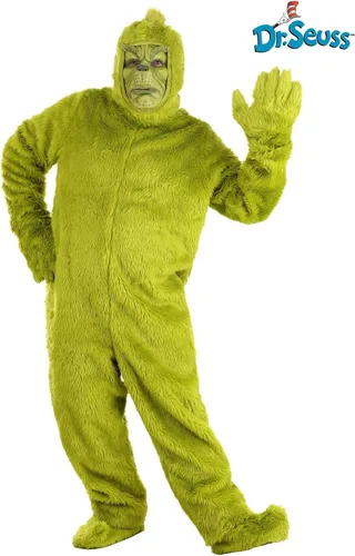 Vista 7 de Dr. Seuss Grinch - Disfraz de cara abierta para adultos