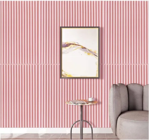 Vista 5 de Paneles de pared 3D autoadhesivos de espuma impermeable de 27.6 x 27.6 pulgadas, papel de contacto para decoración de interiores residenciales y Azul