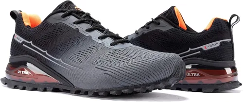 Vista 4 de Kricely Tenis de correr para hombre, para caminar, senderismo, tenis para hombre, tenis cruzado, tenis al aire libre, calzado casual
