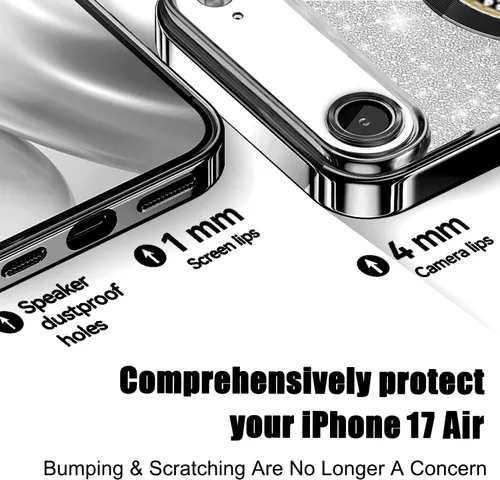 Vista 291 de Misscase Funda magnética con purpurina para iPhone 11 compatible con MagSafe, protección completa, delgada, a prueba de golpes, antiarañazos