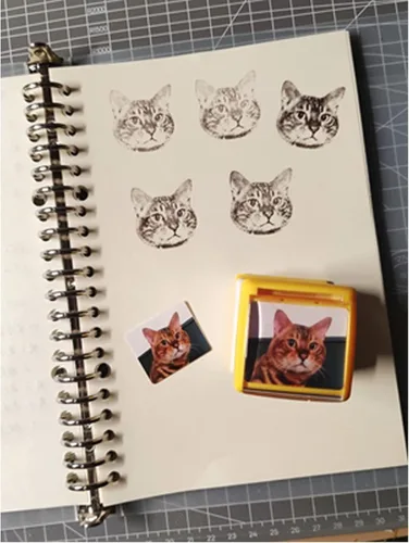 Vista 15 de Sello personalizado para retrato de mascota, sello de cara de mascota personalizado, sello de tinta personalizado, Ta personalizado, sello