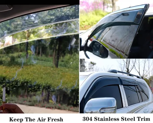 Vista 3 de Protector de lluvia adhesivo compatible con Toyota RAV4 2019-2025, protector de parabrisas de policarbonato, deflector de viento para ventana