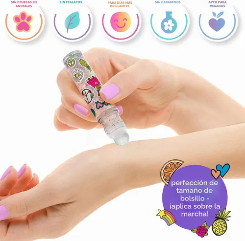Vista 4 de Just My Style Horizon Group USA - Perfume de rodillo con purpurina multicolor, 10 x 9 x 13.5 pulgadas