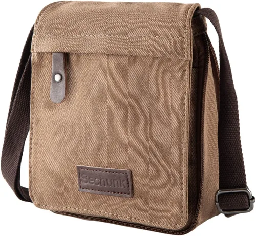 Vista 43 de Sechunk Vintage Canvas Messenger Cross body bag Shoulder bag
