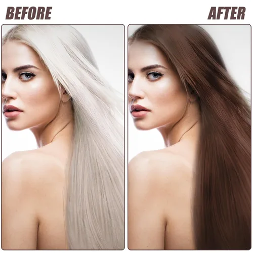 Vista 6 de Champú de tinte para el cabello 3 en 1, champú con ingredientes herbarios, tinte para cabello negro para mujeres y hombres, champú de cobertura