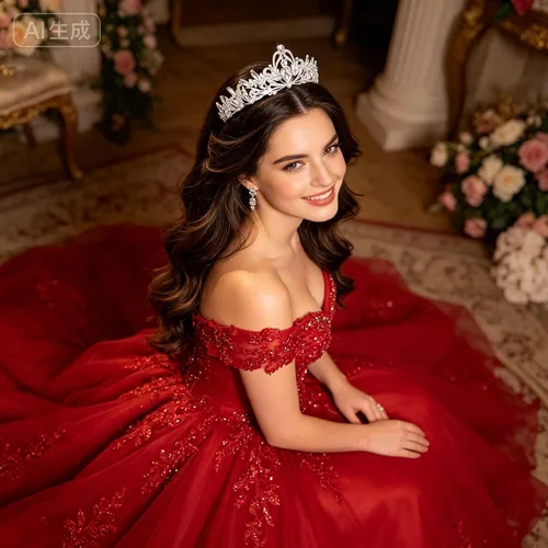 Vista 3 de Kamirola Diadema de coronas y tiaras de cristal para niñas o mujeres, fiesta de cumpleaños, boda, graduación, novia, Navidad, San Valentín, TR20