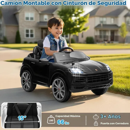 Vista 4 de Winado Porsche Cayenne - Coche eléctrico de 12 V con licencia para niños