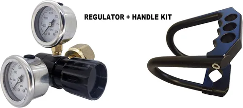 Vista 6 de Regulador de CO2 de dióxido de carbono ajustable de alto flujo 475 PSI y kit de mango para neumáticos Jeep