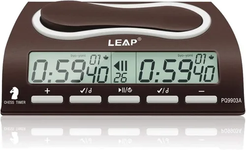 Vista 8 de LEAP Reloj de Ajedrez Digital, Temporizador de Ajedrez Profesional para Jugadores de Juegos de Mesa, Cuenta Regresiva/Progresiva con Función