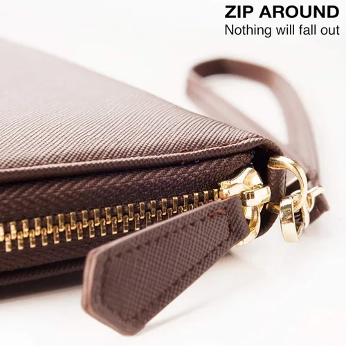 Vista 5 de Travel Document Organizer - RFID Passport Wallet Case Family Holder Id Wristlet