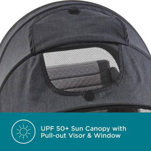 Vista 5 de Contours Quick Elite - Cochecito de bebé, cochecito de viaje ligero y compacto, compatible con asiento de automóvil infantil, asiento reclinable