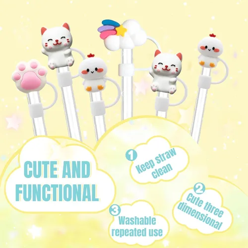 Vista 5 de XIANGYUAN Stanley Cup - Juego de 14 accesorios para vasos Stanley Cup de 30 onzas y 40 onzas con asa, incluye funda de popote de 0.4 pulgadas, juego