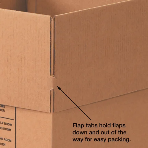 Vista 3 de Box USA Paquete de 15 cajas de cartón corrugado de lujo, 18 pulgadas de largo x 18 pulgadas de ancho x 24 pulgadas de alto, kraft, envío, embalaje