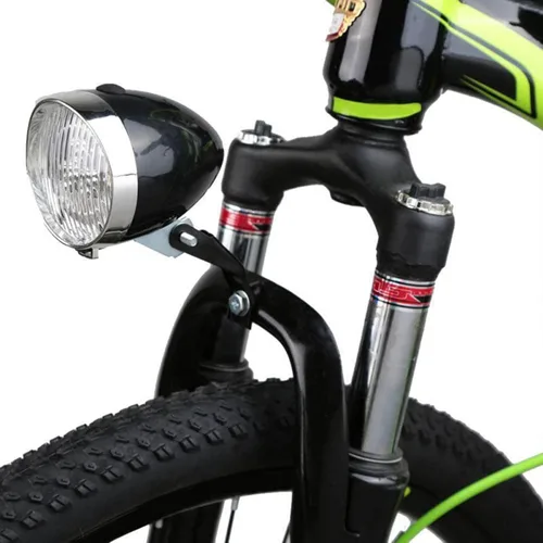 Vista 7 de Faro delantero retro para bicicleta de noche, luces de bicicleta vintage delanteras y traseras, piezas de bicicleta Lowrider, linterna, luces LED