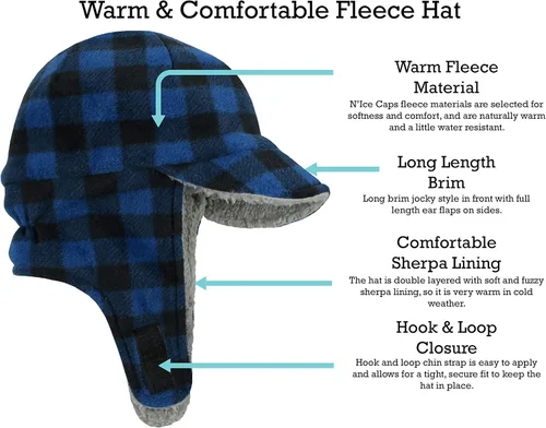 Vista 2 de N'Ice Caps Conjunto de invierno para niños y bebés con forro polar y solapa