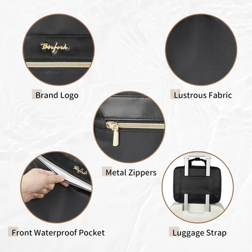 Vista 6 de Neceser de viaje, bolsa grande para artículos de tocador colgantes para mujeres y hombres, bolsa de maquillaje para viajes, organizador