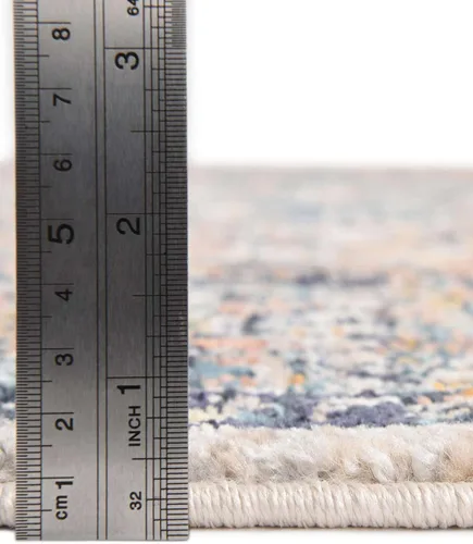Vista 5 de Unique Loom Lola Collection - Alfombra tradicional (2 pies 2 pulgadas x 3 pies 1 pulgada, rectangular, azul/gris)