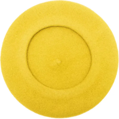 Vista 6 de ZLYC Boina Francesa de Lana Sombrero Color Sólido Gorra Boina para Mujeres y Niñas Amarillo básico