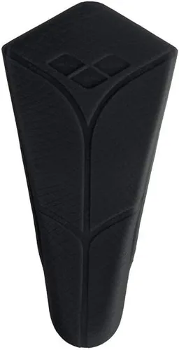 Vista 4 de Arena Powerfin - Aleta de entrenamiento de natación, hoja corta, de silicona, con tacón cerrado, bolsillo completo para el pie Negro/Plateado