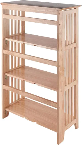 Vista 12 de Winsome Mission - Estantería de madera de haya de 4 niveles, natural