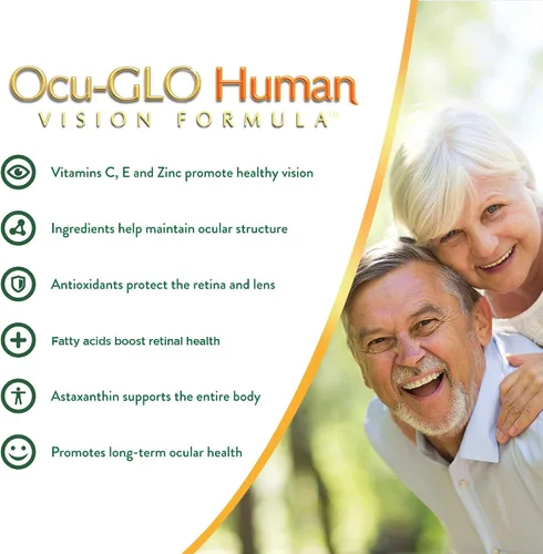 Vista 2 de Ocu-GLO Human Vision Formula Cápsulas de apoyo para la salud ocular, 90